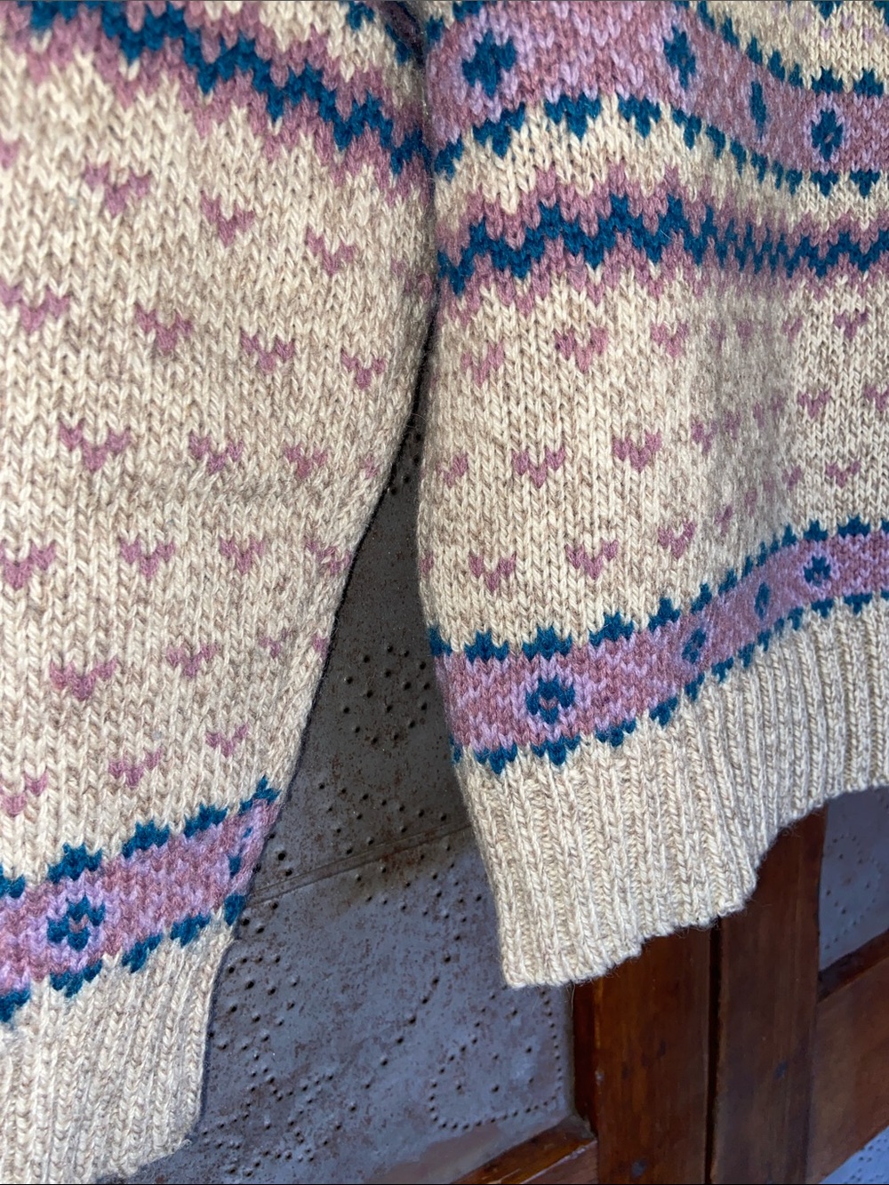 Super Rare Vintage Woolrich Sweater Fair Isle M - Picture 7 of 7